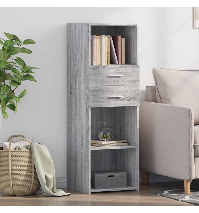Buffet haut sonoma gris 40x42,5x124 cm bois d'ingénierie | Mobilier & Déco