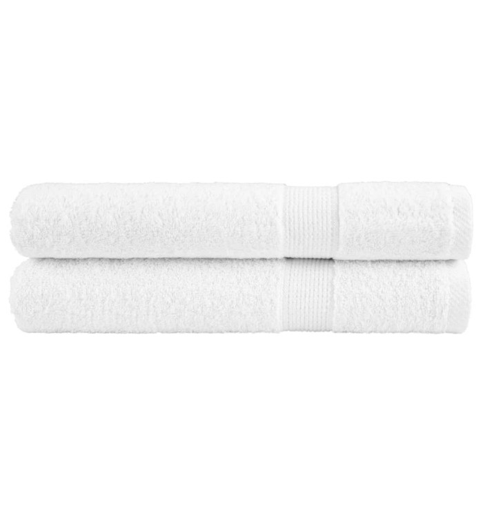 Serviettes de sauna de qualité supérieure SOLUND 2 pcs blanc | Mobilier & Déco