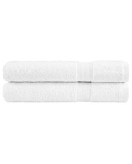 Serviettes de sauna de qualité supérieure SOLUND 2 pcs blanc | Mobilier & Déco