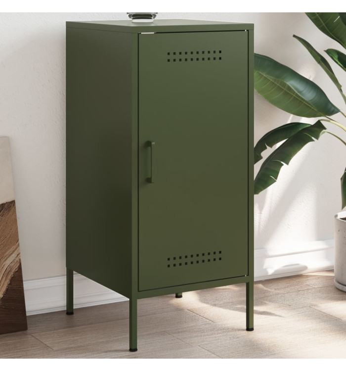 Buffet vert olive 36x39x79 cm acier | Mobilier & Déco