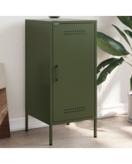 Buffet vert olive 36x39x79 cm acier | Mobilier & Déco