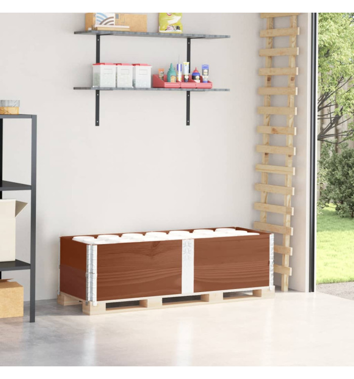 Colliers de palette 2 pcs marron 150x50 cm bois de pin solide | Mobilier & Déco