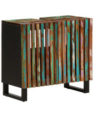 Armoire lavabo de salle de bain 62x34x58cm bois massif d'acacia | Mobilier & Déco