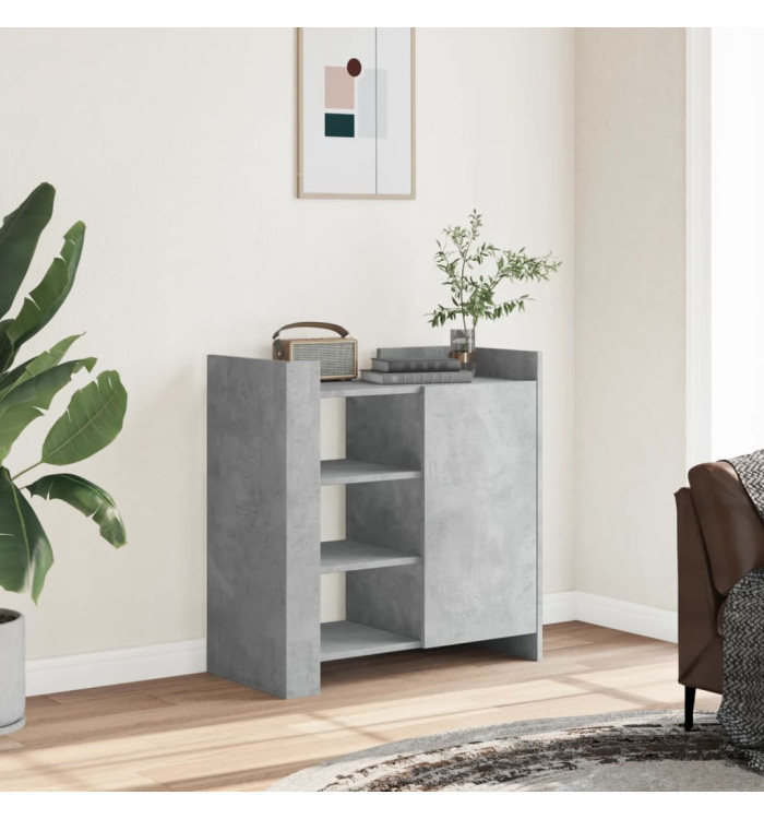 Buffet gris béton 73,5x35x75 cm bois d'ingénierie | Mobilier & Déco