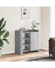 Buffet gris béton 73,5x35x75 cm bois d'ingénierie | Mobilier & Déco