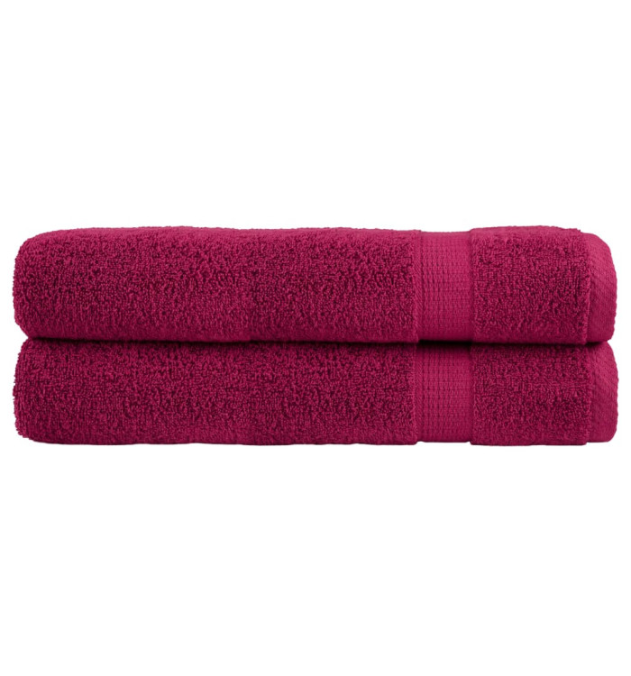 Serviettes de sauna de qualité supérieure SOLUND 2 pcs bordeaux | Mobilier & Déco