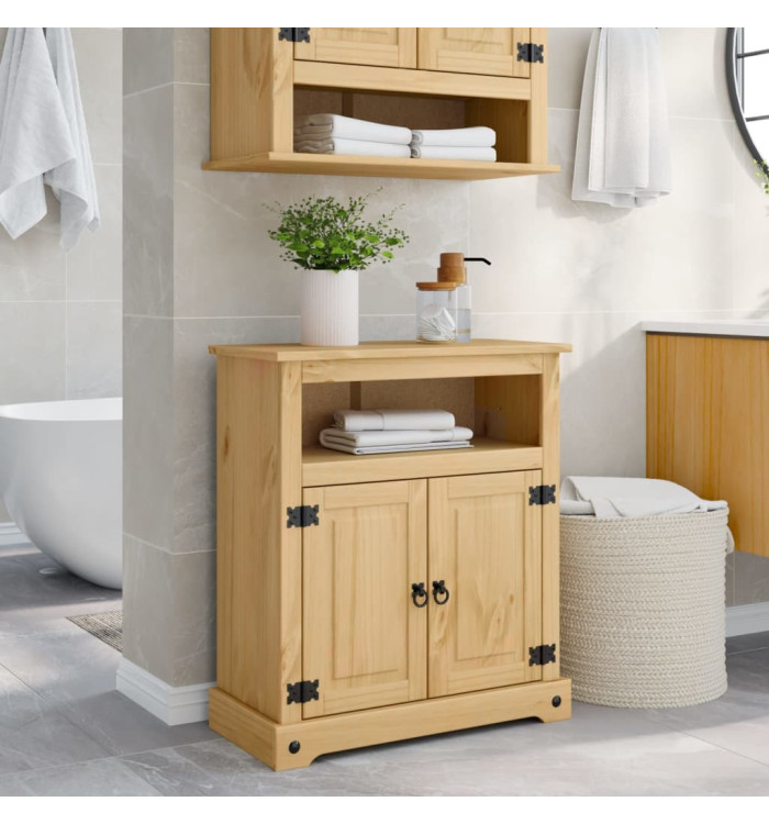 Armoire de salle de bain Corona 70x33x80 cm bois de pin massif | Mobilier & Déco