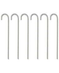 Piquets de tente 6 pcs 37 cm Ø10 mm acier galvanisé | Mobilier & Déco