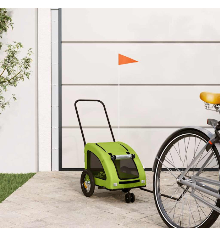 Remorque de vélo pour animaux de compagnie vert | Mobilier & Déco