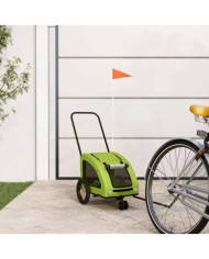 Remorque de vélo pour animaux de compagnie vert | Mobilier & Déco