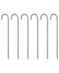 Piquets de tente 6 pcs 41,5 cm Ø12 mm acier galvanisé | Mobilier & Déco