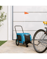 Remorque de vélo pour animaux de compagnie bleu et noir | Mobilier & Déco