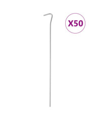 Piquets de tente 50 pcs 30 cm Ø4 mm acier galvanisé | Mobilier & Déco