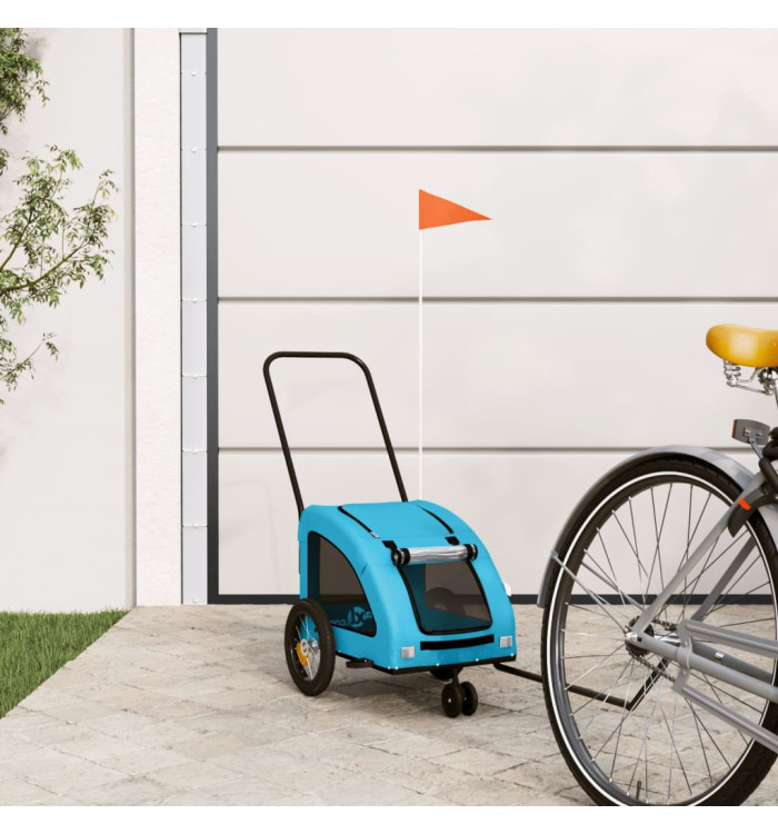 Remorque de vélo pour animaux de compagnie bleu | Mobilier & Déco