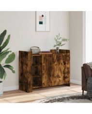 Buffet chêne fumé 100x35x75 cm bois d'ingénierie | Mobilier & Déco
