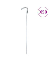 Piquets de tente 50 pcs 23 cm Ø7 mm acier galvanisé | Mobilier & Déco