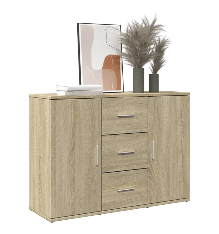 Buffet chêne sonoma 90,5x29,5x65 cm bois d'ingénierie | Mobilier & Déco