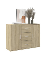 Buffet chêne sonoma 90,5x29,5x65 cm bois d'ingénierie | Mobilier & Déco