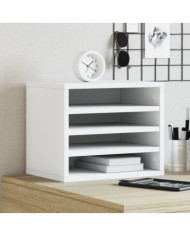 Organisateur de bureau blanc 36x26x29,5 cm bois d'ingénierie | Mobilier & Déco