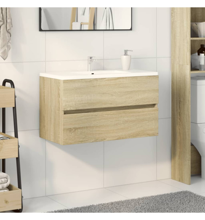 Armoire d'évier chêne sonoma 80x38,5x45 cm Bois d'ingénierie | Mobilier & Déco