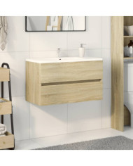Armoire d'évier chêne sonoma 80x38,5x45 cm Bois d'ingénierie | Mobilier & Déco