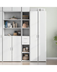 Buffet haut blanc 30x42,5x185 cm bois d'ingénierie | Mobilier & Déco