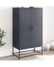 Buffet haut anthracite 68,5x38,5x123,5 cm acier | Mobilier & Déco
