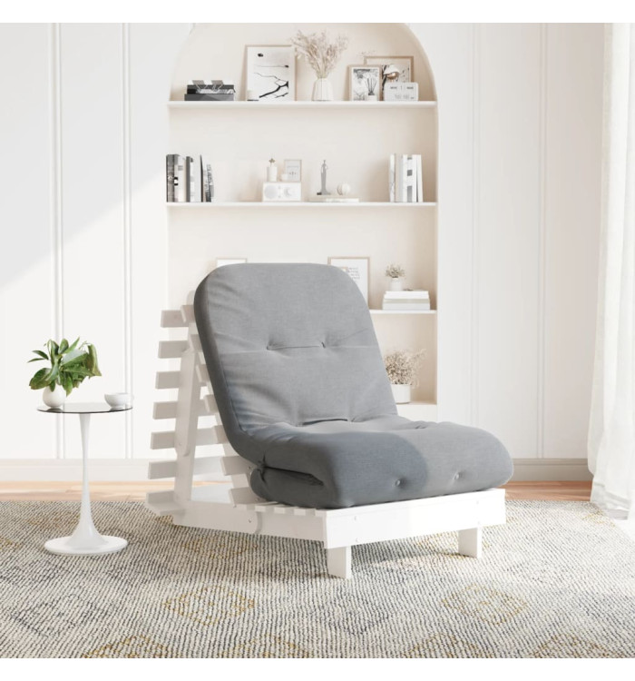 Canapé-lit futon avec matelas 70x206x11 cm bois massif de pin | Mobilier & Déco