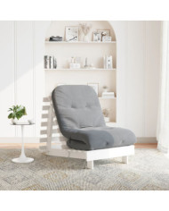 Canapé-lit futon avec matelas 70x206x11 cm bois massif de pin | Mobilier & Déco