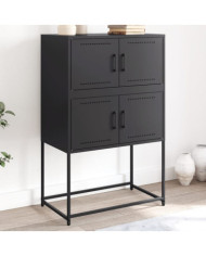 Buffet noir 68,5x38,5x107 cm acier | Mobilier & Déco