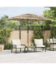 Parasol de jardin avec mât en acier marron 300x200x250 cm | Mobilier & Déco