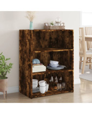 Buffet chêne fumé 70x41x93 cm bois d'ingénierie | Mobilier & Déco