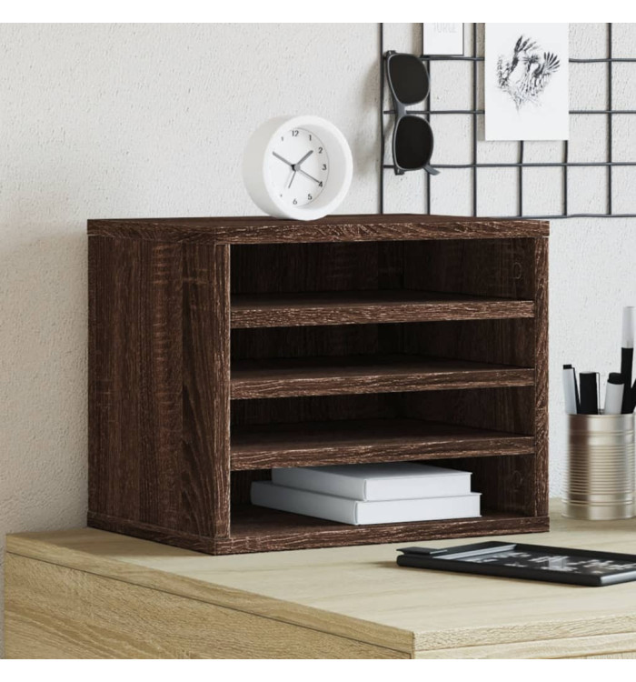 Organisateur de bureau chêne marron 36x26x29,5 cm | Mobilier & Déco
