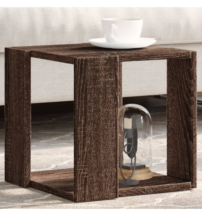 Table basse chêne marron 32x32x30 cm bois d'ingénierie | Mobilier & Déco