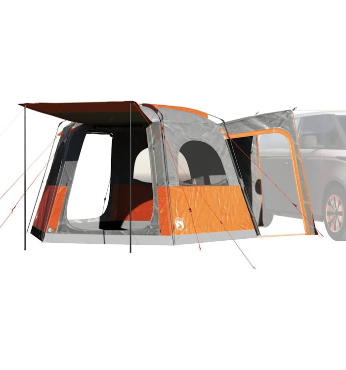 Tente de voiture 4 personnes gris et orange imperméable | Mobilier & Déco
