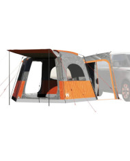 Tente de voiture 4 personnes gris et orange imperméable | Mobilier & Déco