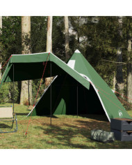 Tente de camping tipi 5 personnes vert imperméable | Mobilier & Déco