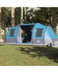 Tente de camping tunnel 4 personnes bleu imperméable | Mobilier & Déco