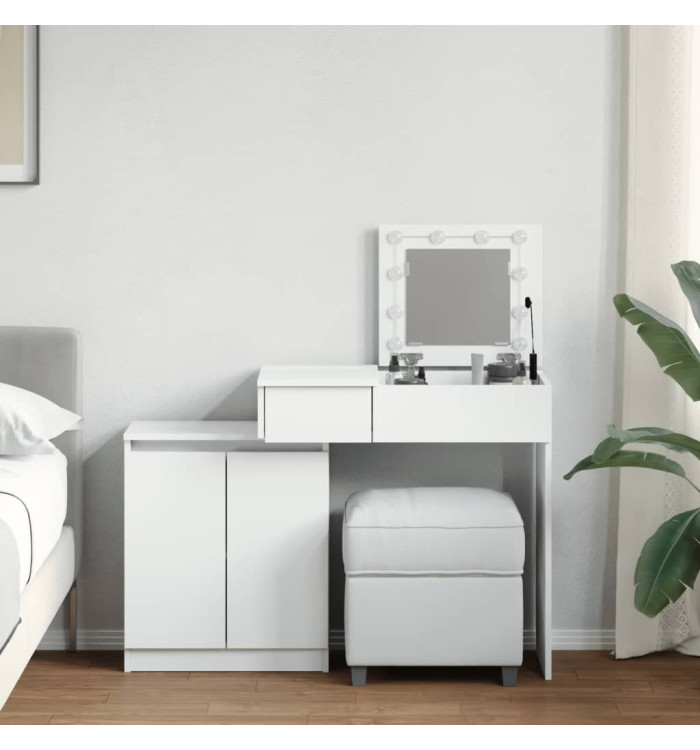 Coiffeuse avec LED blanc 115x37x110,5 cm | Mobilier & Déco