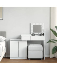 Coiffeuse avec LED blanc 115x37x110,5 cm | Mobilier & Déco
