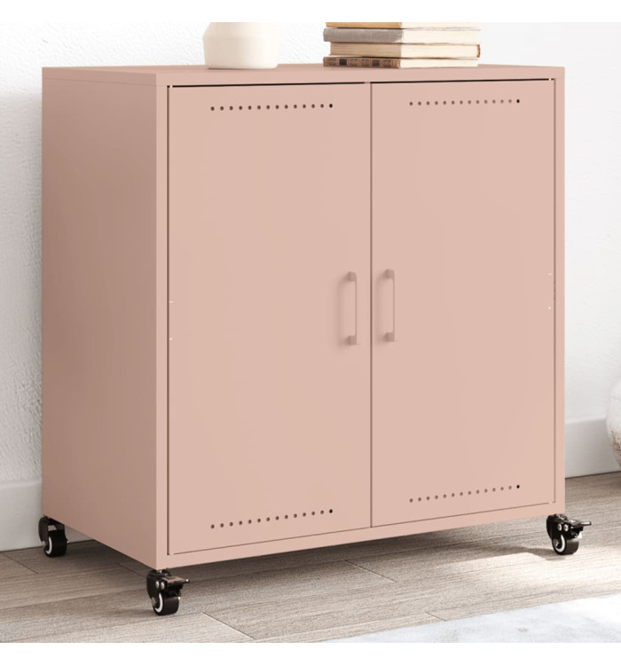 Buffet rose 68,5x39x72 cm acier | Mobilier & Déco