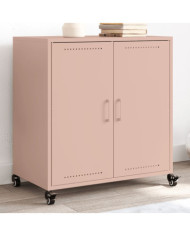 Buffet rose 68,5x39x72 cm acier | Mobilier & Déco