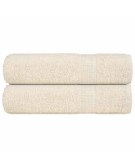 Essuie-mains 2 pcs crème 50x100 cm 360 g/m² 100% coton | Mobilier & Déco