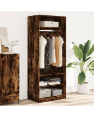Garde-robe chêne fumé 80x50x200 cm bois d'ingénierie | Mobilier & Déco