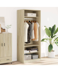 Garde-robe chêne sonoma 80x50x200 cm bois d'ingénierie | Mobilier & Déco