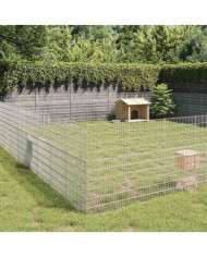 Enclos d'animaux en liberté 48panneaux 54x100 cm fer galvanisé | Mobilier & Déco