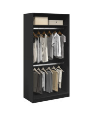 Garde-robe Noir 100x50x200 cm Aggloméré | Mobilier & Déco