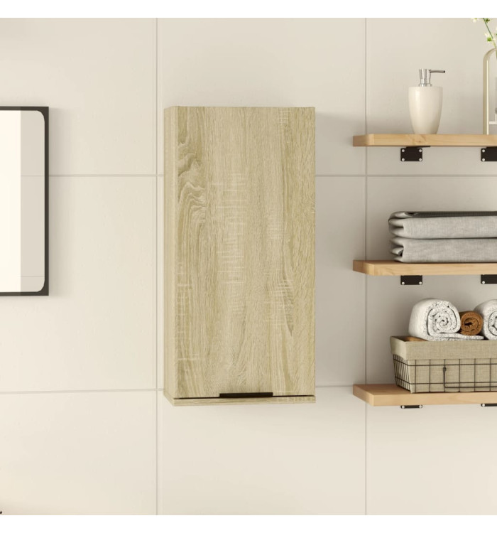 Armoire de salle de bain murale Chêne sonoma 32x20x67 cm | Mobilier & Déco