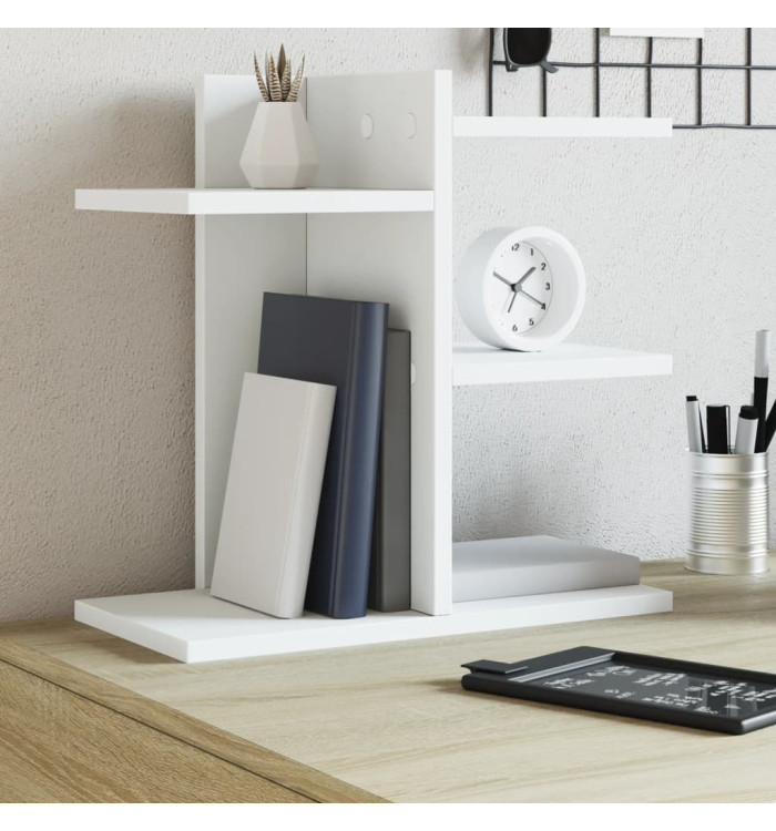 Organisateur de bureau blanc 42x21,5x42 cm bois d'ingénierie | Mobilier & Déco