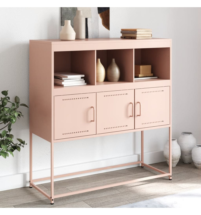 Buffet rose 100,5x39x107 cm acier | Mobilier & Déco